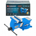 FORSAGE Тиски стальные поворотные с наковальней 3"-80мм F-6540803