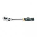 ROCK FORCE Трещотка реверсивная шарнирная с резиновой ручкой 3/8" (72зуб., L-250мм) RF-802318