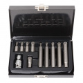 FORSAGE Набор бит SPLINE с битодержателем,11пр. 1/2"(L:30/75мм; M5,М6,М8,М10,M12), в металлическом кейсе F-4112C