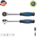 HOGERT TECHNIK Трещотка с поворотной рукояткой, 1/4", 60 зубцов HT1R374