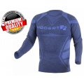 HOGERT TECHNIK OSTE Термобелье бесшовное - футболка синее 3XL-4XL  HT5K390-3XL-4XL
