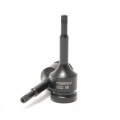 FORSAGE 1/2" головка-бита SPLINE глубокая ударная M6 с отверстием F-24807806T