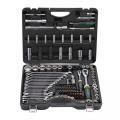 ROCK FORCE Набор инструментов 125+6пр.1/4" 1/2"(6-гран.)(4-36мм,36-12гр.)+(ключи трещоточные:8х10,12х13мм; ключи резрезные:8х10,9х11,12х13мм) RF-41251-5 PREMIUM