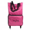 TELLY TOOLS Сумка хозяйственная на 2 колесах с ручками и боковым карманом(140х265х450мм, карман-190х300мм, Ø колес-80мм) TL-FN209