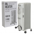 FORCEKRAFT Радиатор масляный электрический (220-240V,50/60Гц,1500Вт,7 секций 15х58см,3 режима нагрева,защ. от перегрева,33х24х62.5см) FK-YL-B08-7