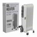 FORCEKRAFT Радиатор масляный электрический (220-240V,50/60Гц,1500Вт,7 секций 11х58см,3 режима нагрева,защ. от перегрева,33х24х62.5см) FK-YL-B14E-7