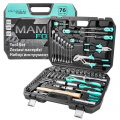 MAMEDFORCE Набор инструментов PROFI 76пр. 1/4",1/2"(6гр)(4-32мм) MF-4772-5