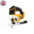 JCB Лобзик аккумуляторный 18V, 0-2500 ход/мин, без аккумулятора JCB-18JS-B-E