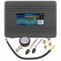 ILOFORCE Индикатор компрессии бензинового двигателя Profi 8пр.(0-21Bar, М10, М12, М14, М18 + 2 жестких прижимных адаптера-переходника) , в кейсе IF-908G1