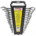 WMC TOOLS Ключи комбинированные, набор 16пр. (6-19, 22, 24мм) WMC-5161MP DV