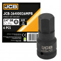 JCB Головка-бита ударная 6-гранная 3/4", 26мм JCB-26410026MPB