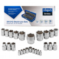 SCHEPPACH Набор головок 1/4", 1/2", 25пр. (6гр.)(1/2": 10,11,12,13,14,15,16,17,18,19,21,22,24,27,30,32мм. 1/4": 4,5, 6,7,8,9,10,12,13мм.)в метал.кейсе Sch-50121G