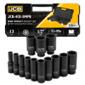 JCB Головки ударные глубокие, набор 13пр., 1/2" (10, 12-15, 17, 19, 21, 22, 24, 30, 32мм) (6гр.) JCB-4131-5MPB