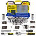 WMC TOOLS Набор инструментов 115пр. 1/4", 1/2" (6гр.) WMC-41151-5