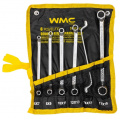 WMC TOOLS Ключи накидные, отогнутые на 75град., набор 6пр. (6х7, 8х9, 10х11, 12х13, 14х15, 17х19мм) WMC-50610P