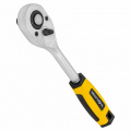 MEGATOOLS Трещотка реверсивная с двухкомпонентной резиновой рукояткой 1/2'' (длина 245мм, 24зуб, оцинков. покрытие) MT-80243