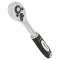SIGMATOOL Трещотка реверсивная с двухкомпонентной резиновой рукояткой 1/4'' (длина 150мм, 24зуб, хромиров. покрытие) Sigmatool-80224