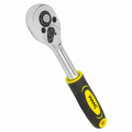 WMC TOOLS Трещотка реверсивная с двухкомпонентной резиновой рукояткой 1/4'' (длина 150мм, 24зуб, хромиров. покрытие с доп. термообработкой) WMC-80229