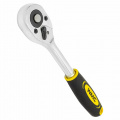 WMC TOOLS Трещотка реверсивная с двухкомпонентной резиновой рукояткой 3/8'' (длина 205мм, 24зуб, оцинков. покрытие) WMC-80232