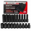 EVERFORCE Головки 1/2", набор 20пр. (6гр.) EF-4201-BV30