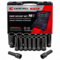 EVERFORCE Головки глубокие 1/2", набор 16пр. (6гр.) EF-4167-BV30