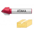 АТАКА Фреза Атака пазовая галтельная V-образная D25,4/ф12/H12,7