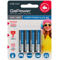 Элемент питания AAA: LR03-BC4 ALKALINE 1,5V GoPower