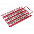 JTC Лоток с реечными держателями головок (1/4" х 10шт, 3/8" х 20шт, 1/2" х 10шт) 250х150мм JTC /1/40 JTC-3412
