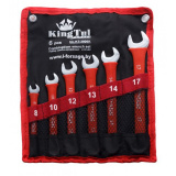 KINGTUL Набор ключей комбинированных 6пр. (8,10,12,13,14,17мм) на полотне KT-3006k