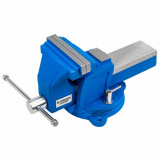 FORSAGE Тиски стальные усиленные поворотные с наковальней 5"-125мм F-6540905