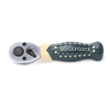 ROCK FORCE Трещотка реверсивная короткая с резиновой ручкой 1/2" (L-170мм 72зуб) RF-802419