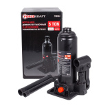 FORCEKRAFT Домкрат бутылочный  5т с клапаном (h min-195мм,h max-395мм) FK-T90504(DS)