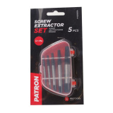 PATRON Набор экстракторов резьбы  HSS 4241,5пр.(М3-М18, "мелкий шаг"), в пластиковом футляре P-63005A