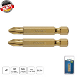 HOGERT TECHNIK Биты PH2 50 мм, сталь S2, нитрид титана, 2 шт.  HT1S392
