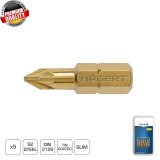 HOGERT TECHNIK Биты PZ1 25 мм, сталь S2, нитрид титана, 5 шт. HT1S384