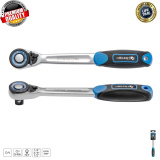 HOGERT TECHNIK Трещотка прямая с кнопкой 1/2", 72 зубца HT1R302
