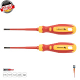 HOGERT TECHNIK Отвёртка изолированная с прямым шлицем SL5,5, 125 мм, 1000 V, сталь CrMo HT1S962