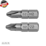 HOGERT TECHNIK Биты PZ2+PH2, 25 мм, 2 шт. HT1S320