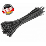 HOGERT TECHNIK Нейлоновые стяжки 3,6 x 200 мм, 100 шт., черные HT2C706
