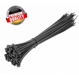 HOGERT TECHNIK Нейлоновые стяжки 3,6 x 300 мм, 100 шт., черные HT2C708