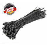HOGERT TECHNIK Нейлоновые стяжки 4,8 x 200 мм, 100 шт., черные HT2C710