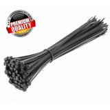 HOGERT TECHNIK Нейлоновые стяжки 4,8 x 300 мм, 100 шт., черные HT2C712