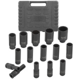 FORCEKRAFT Набор головок ударных глубоких 15пр.,1/2" 12гр.(10,12-17,19,21,22,24,27,30,32,36мм), в пластиковом кейсе FK-4166D-9MPB