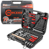 FORCEKRAFT Набор инструментов 77пр. 1/4", 1/2" (6гр.) FK-4772-5