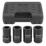 FORCEKRAFT Головки ударные глубокие, набор 4пр., 1" (12гр.) FK-8041-9MPB