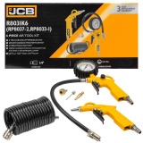 JCB Набор пневматических инструментов: пистолет с манометром, шланг JCB-R8031K6 (RP8037-2, RP8033-1)
