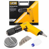 JCB Пневмодрель с реверсом, набором бит и сверл 20пр(патрон:1-10мм,105 л/мин, 1800об/мин,6.3Bar,штуцер 1/4") JCB-RP7810