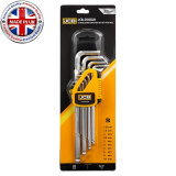 JCB Ключи Г-образные 6-гранные экстра длинные с шаром, набор 10пр. (1.27, 1.5, 2, 2.5, 3-6, 8, 10мм) JCB-5102XLB