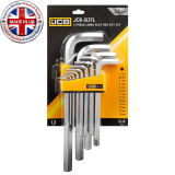 JCB Ключи Г-образные 6-гранные длинные, набор 13пр. (2, 2.5, 3-8, 10, 12, 14, 17, 19мм) JCB-5137L