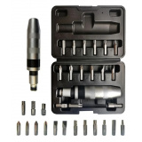 PARTNER Отвертка ударная с набором бит и адаптерами,17пр.1/2"(F)х5/16"(F) 5/16"(М)x1/2"(М)(PH2,3;PZ2,3;SL9,11мм;Torx 25,30,40,45,50;Hex 6,8,10ммх36мм)в кейсе PA-5171